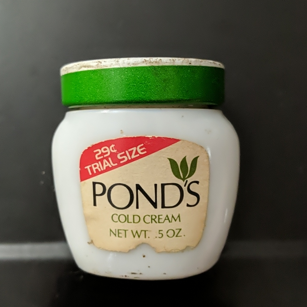 Vintage Pond's Milk Glass Cold Cream Jar